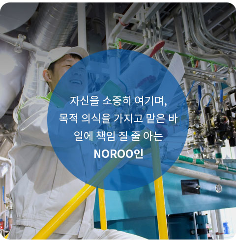 자신을 소중히 여기며, 목적 의식을 가지고 맡은 바 일에 책임 질 줄 아는 NOROO인
